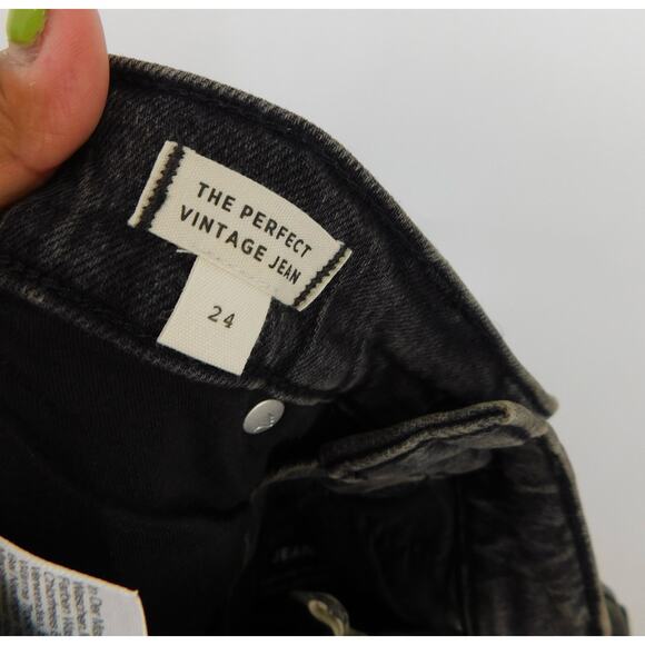 NWT Madewell Women's Black Lunar Wash The Perfect‎ Vintage Jeans Size 24 - Picture 5 of 9